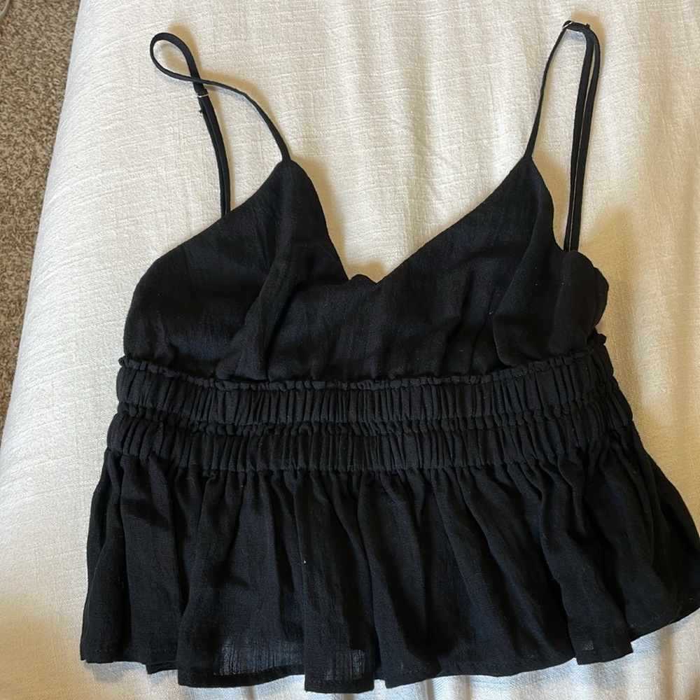 Black Ruffle Tank Top - Picture 5 of 6
